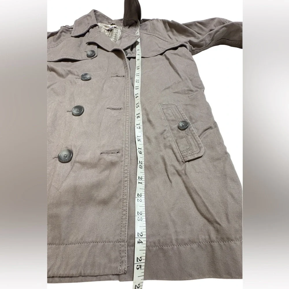 Stella McCartney for GapKids Double Breasted Trench Coat Gold Lining Taupe L
